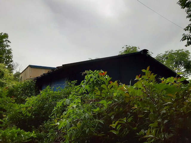 切妻屋根の雨漏り調査を終え